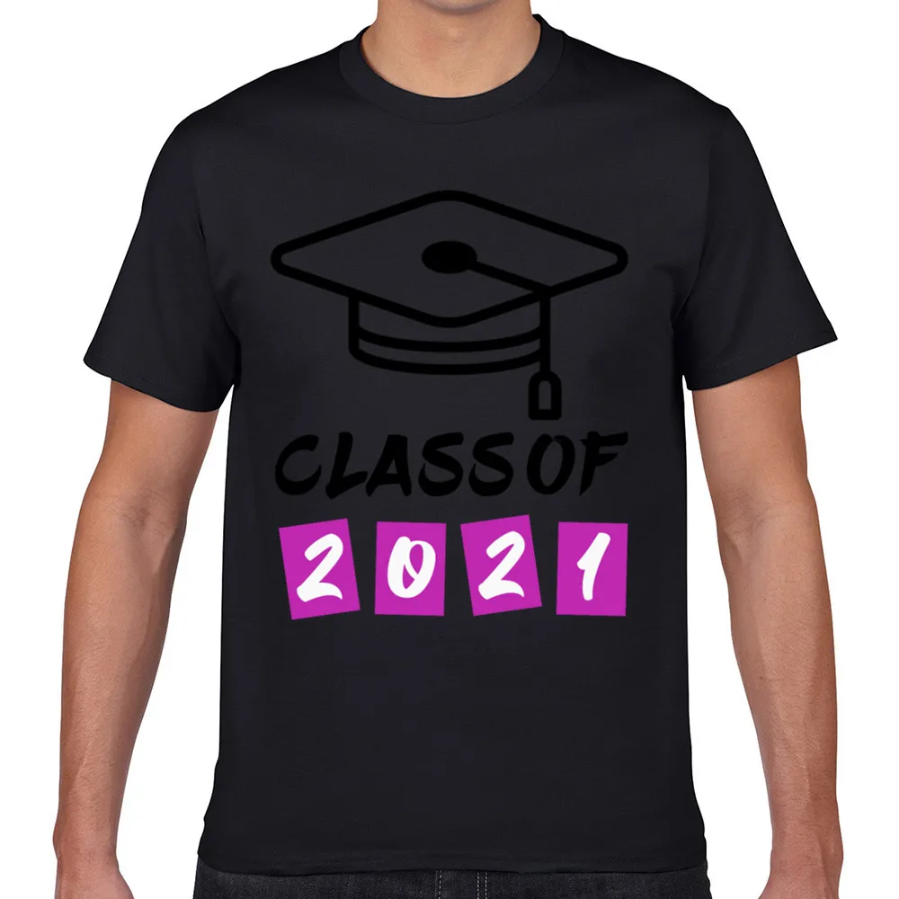 

Tops T Shirt Men class of 2021 Comic Inscriptions Geek Short Male Tshirt fa006