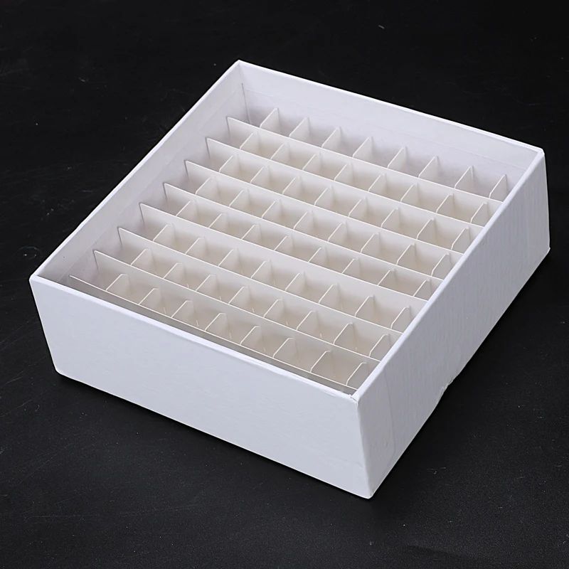 

Lab 81 Positions Graduated Cryo Vial White Paper Box 1.8 Milliliter