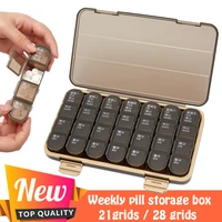 2128 grids weekly pill box medicine dispenser tablet organizer large capacity pill case drug storage box compartment pastillero
