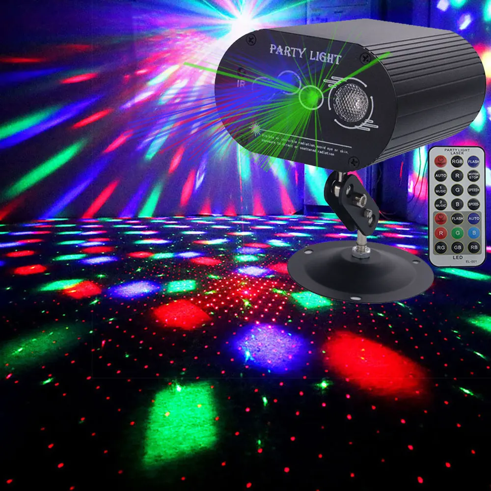 

Portable RGB Led Disco Light Nightclub Music Party Lights for DJ Karaoke Bar Stage Lighting Laser Projector