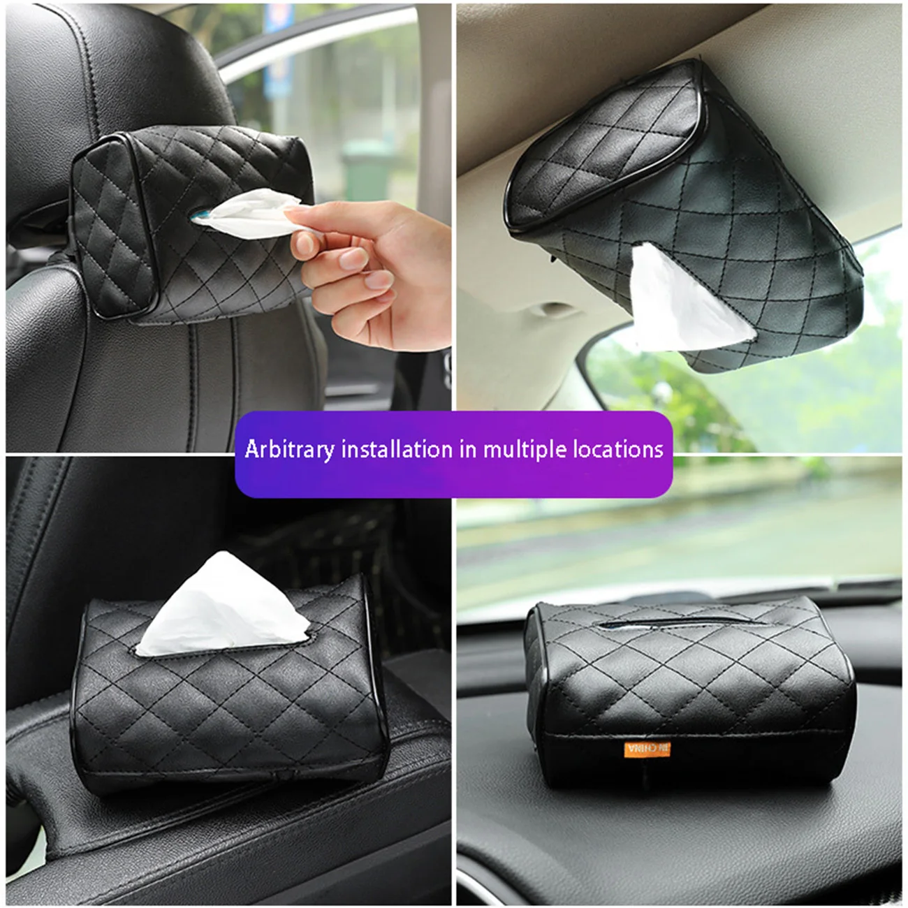 

Car Tissue Box Towel Car Sun Visor Tissue Box Holder Microfiber Leather Tissue Holder Car Interior Decoration For Volkswagen BMW