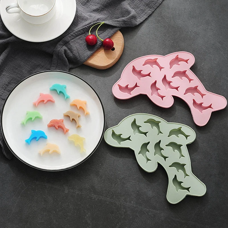 

New Cut Dolphin Shape Silicone Mold Fondant Cake Mold DIY Chocolate Biscuit Mold Cake Decorating Tools Ice Candy Mold