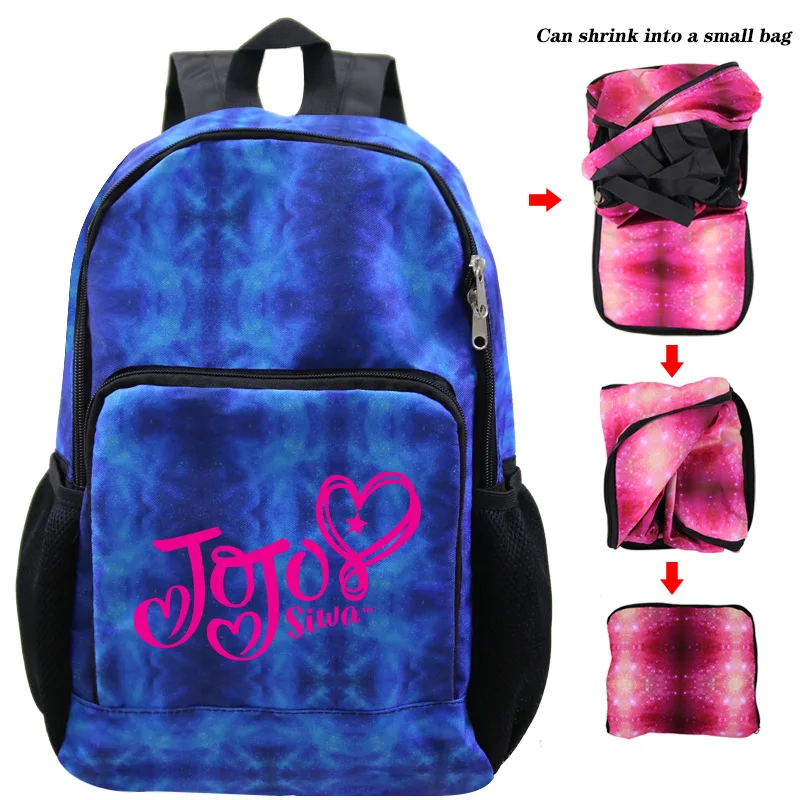 Fashion Jojo Siwa Foldable Casual Backpack Students Daily Rucksack New Bags for Teens Beautiful Men Women Travel Knapsac | Багаж и сумки