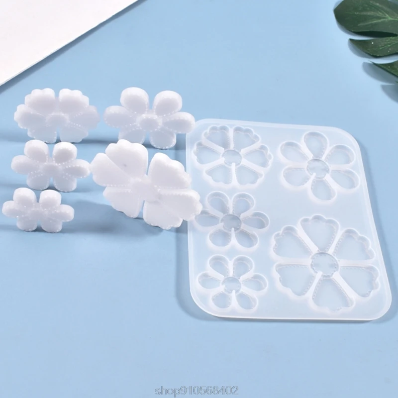 

DIY Five Petals Listing Pendant Silicone Mould Crafts Flower Jewelry Making Tool Crystal Epoxy Resin Mold N26 20 Dropshipping