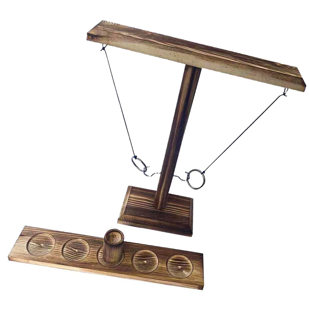 Алкогольная игра игрушка деревянный крюк и кольцеброс Битва Игра Головоломка