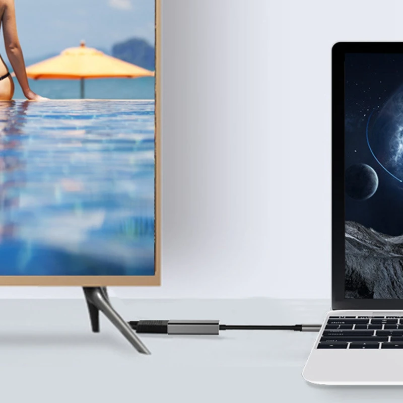 Type-C to VGA Adapter Aluminum 1080P HD USB C Converter Cable for Office PC Netbook Pro | Audio &amp Video Cables