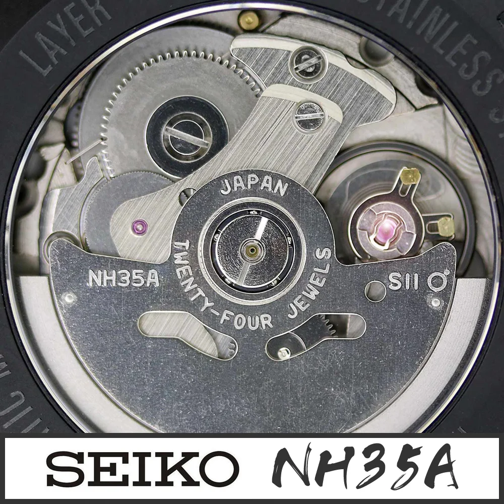 Оригинальные часы SEIKO SII NH35A/NH35 с автоматическим механическим механизмом 3 часов