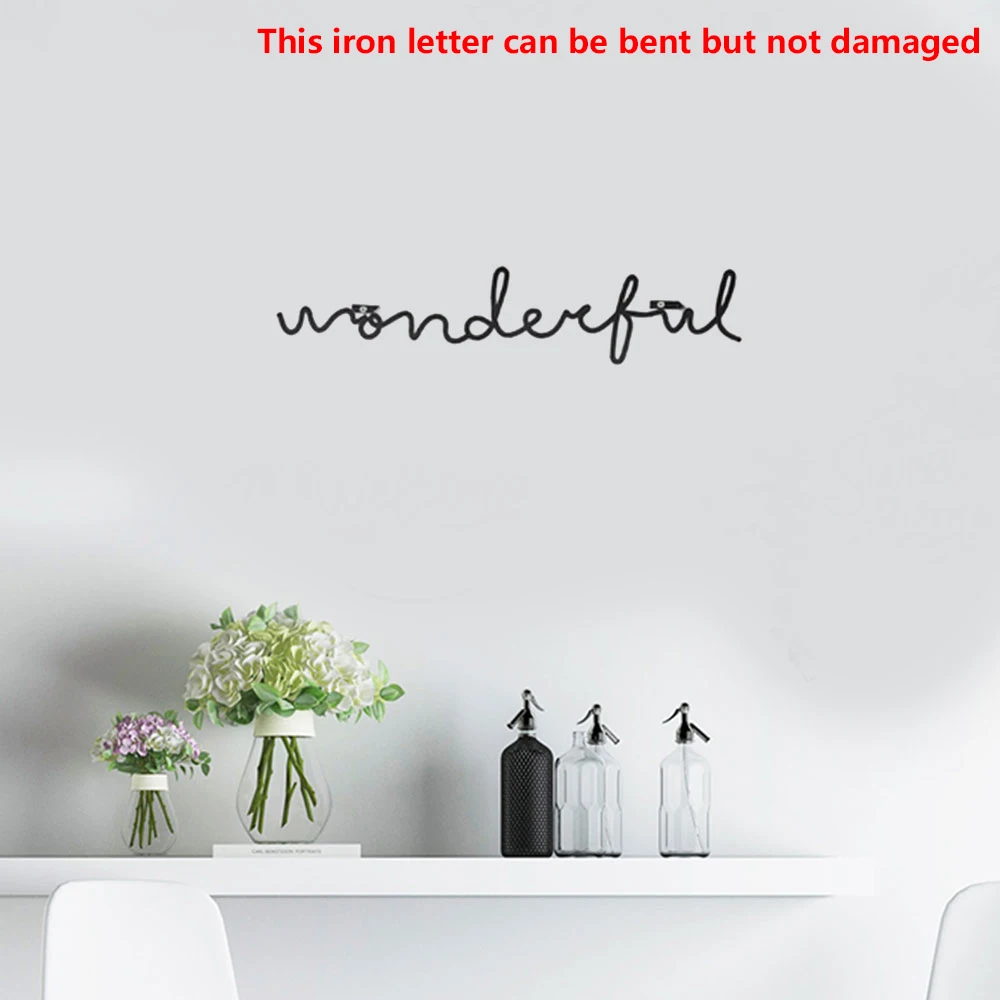 Домашний декор в скандинавском стиле железные буквы настенные украшения