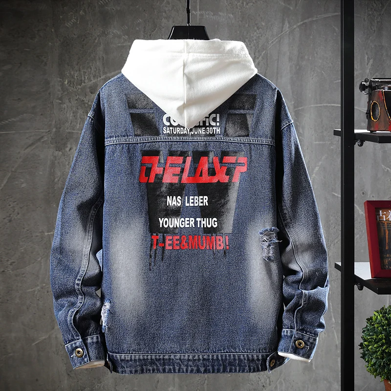 

Mens Denim Jacket Spring Autumn Mens Trendy Fashion Coats 90% cottonDenim Jacket Male Cowboy jean jackets for men 8 styles