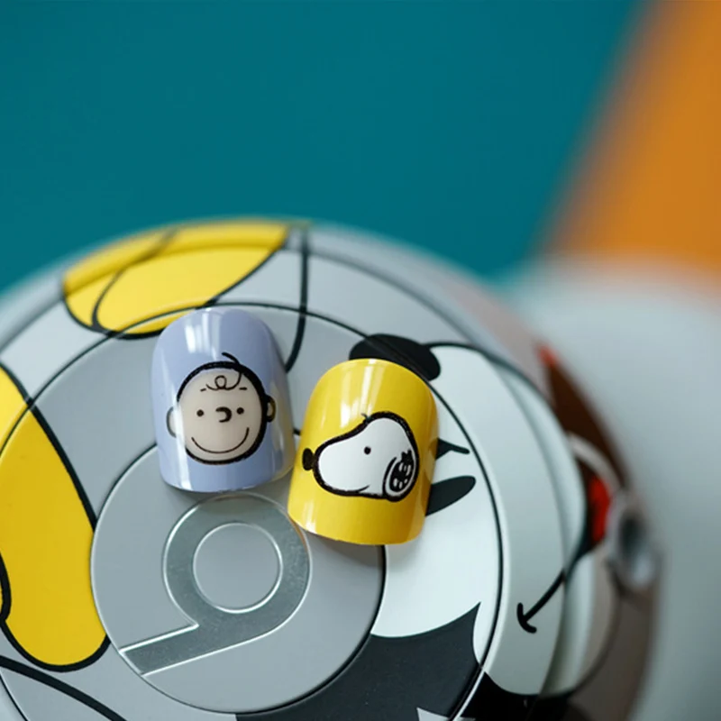 24 шт поддельные ногти для девочек смог синий мультфильм милые люди искусственные поддельные ногти DIY маникюрные наклейки с клей для нейл-арта DL