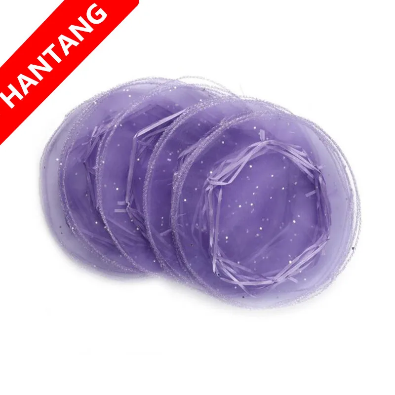 Круглая Сумка из органзы Рождественский свадебный подарочный пакет конфеты