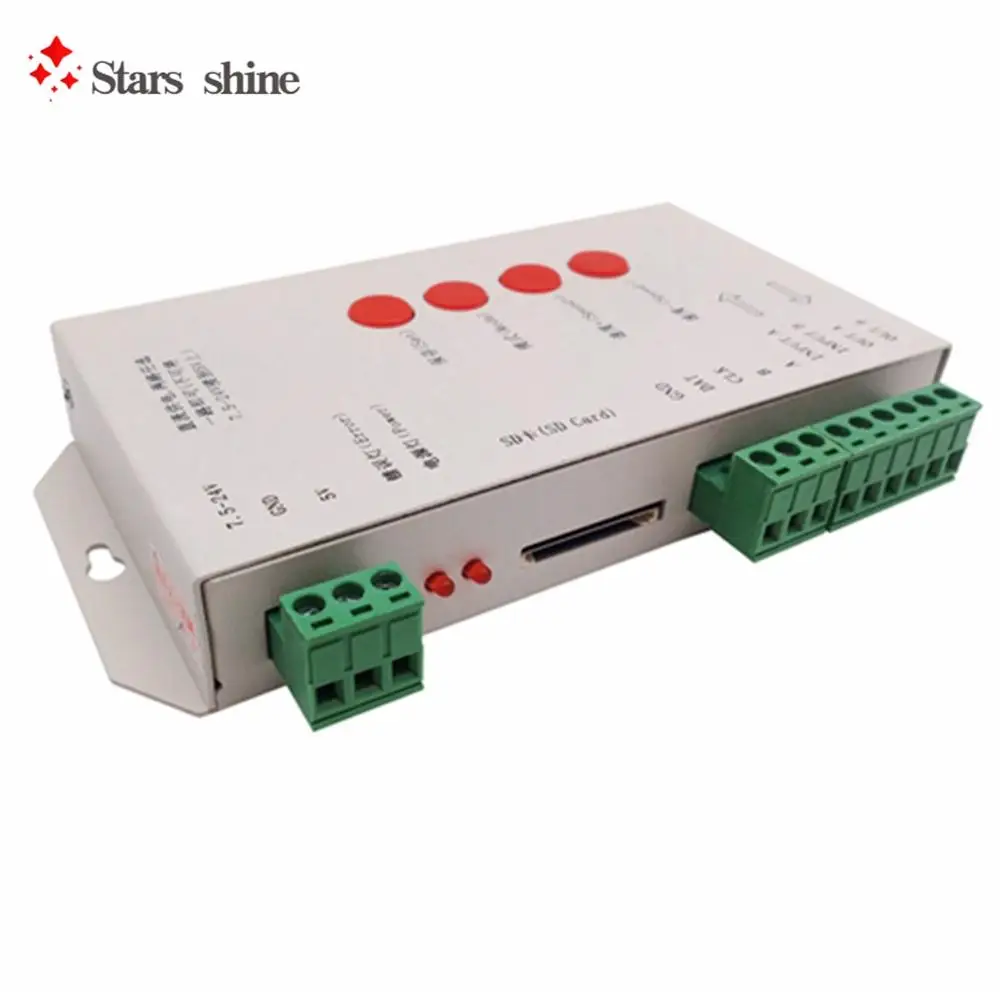 

DC5~24V RGB Led Controller T1000S SD Card Pixels Controller For WS2801 WS2811 WS2812B LPD6803 Strip 2048 Pixels