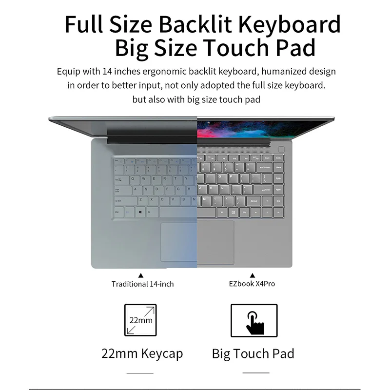 Jumper Ezbook X4 Pro ноутбук 14 дюймов Fhd Core I3-5005U 8 Гб Ram 256 ГБ Rom Ssd двухдиапазонный WIFI Windows 10 ноутбук