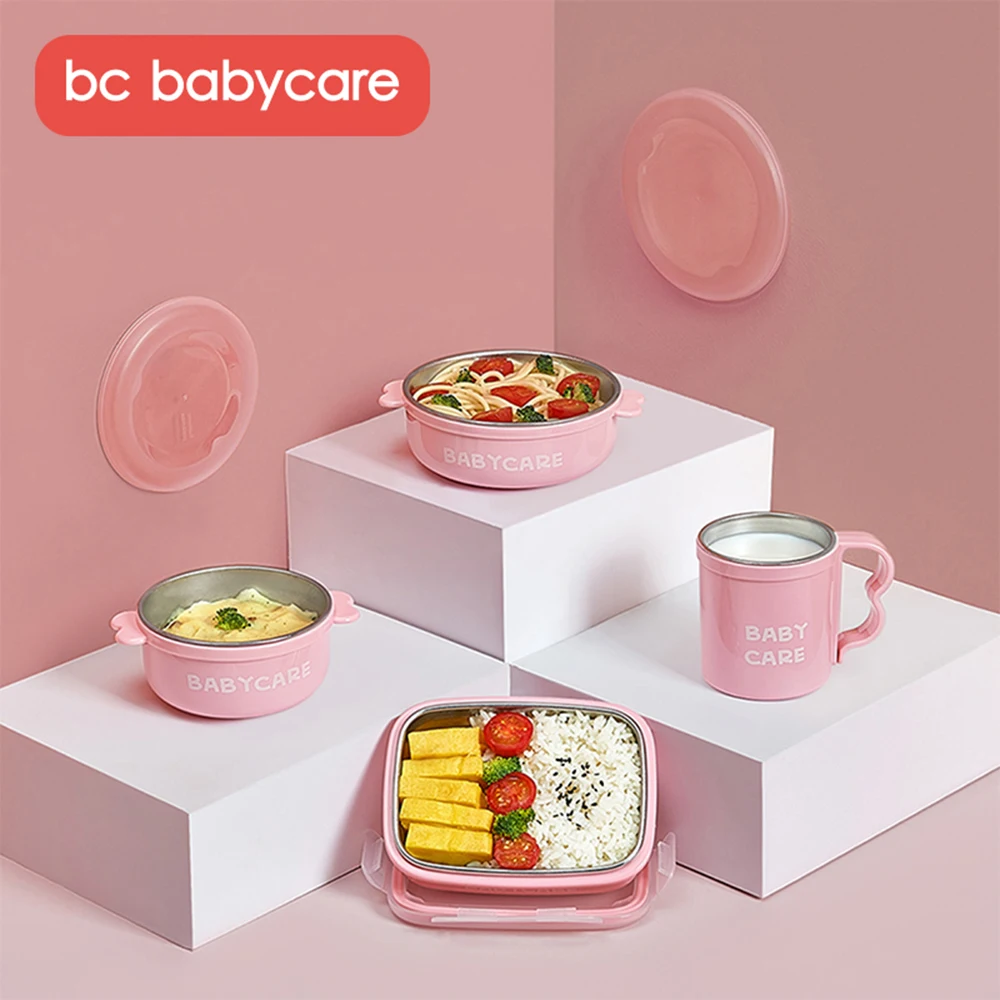 BC Babycare 4 шт. набор столовых приборов из нержавеющей стали для малышей