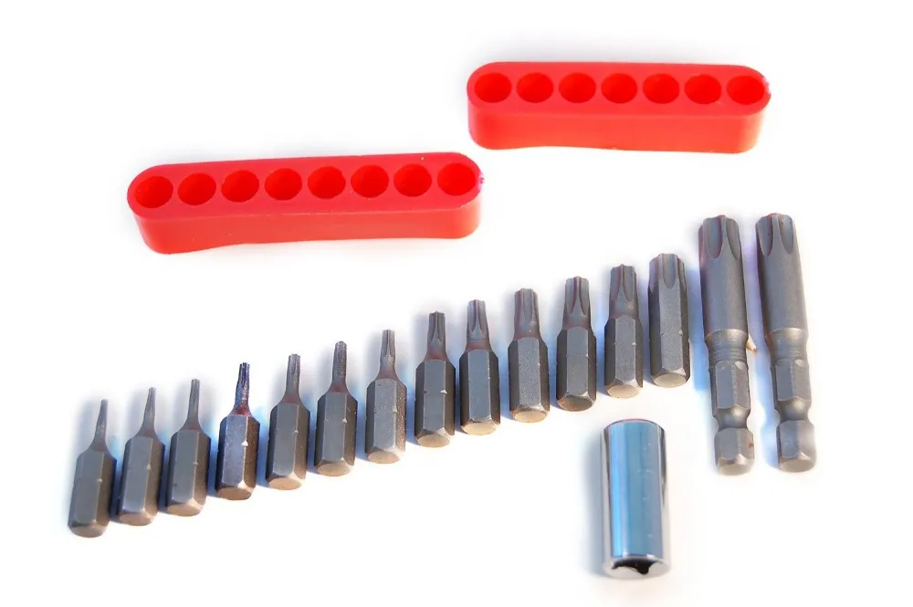16 шт. Звезда Torx Гнездо Набор бит с 1/4 &quotпривод немного адаптер инструментов для