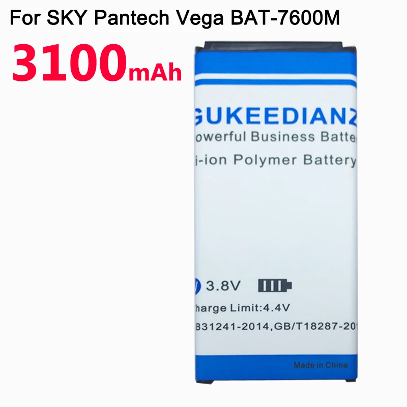 GUKEEDIANZI BAT 7600M 3100 мА/ч Батарея Небесно PANTECH VEGA A870L A870K A870S IM A870s A870 мА/ч. аккумулятор