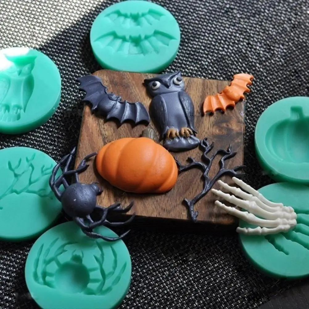 Силиконовая форма для выпечки сделай сам на Хэллоуин паук тыква сова инструмент