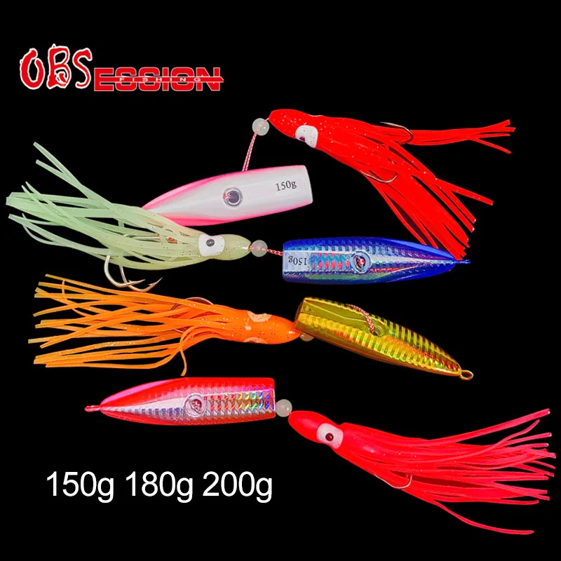 Одержимость большой Bottomship Inchiku кальмары крюк дергающаяся приманка 150g 180g 200g