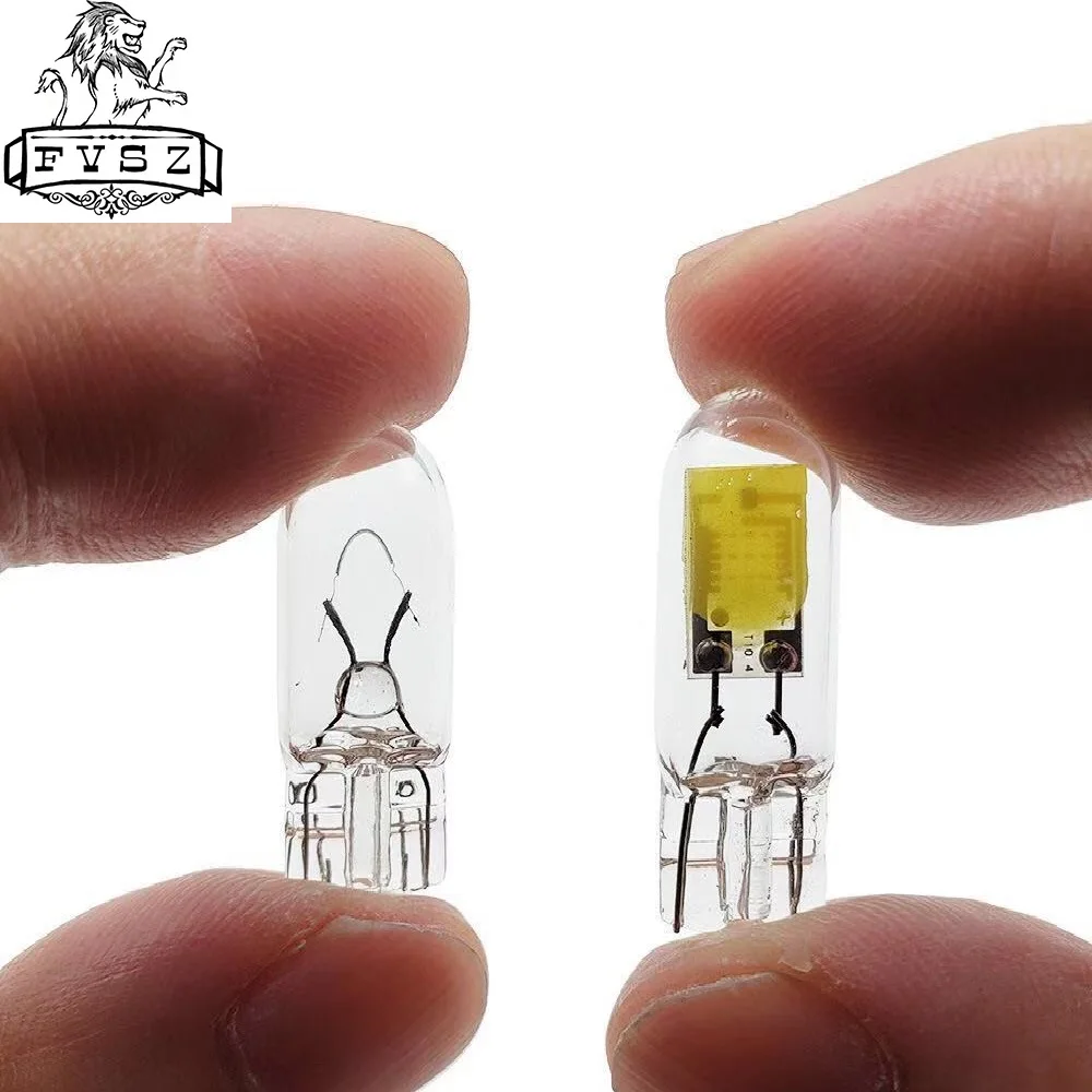 2 шт. T10 1 W W5W 3000K 12V светодиодная Автомобильная индикаторная лампа Socket Ширина PH 360