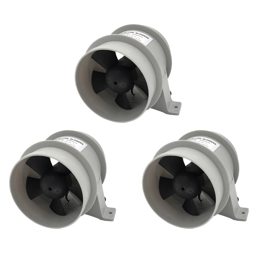 

MagiDeal 3 x ABS Marine Bilge Blower High Air Flow In-Line Blower
