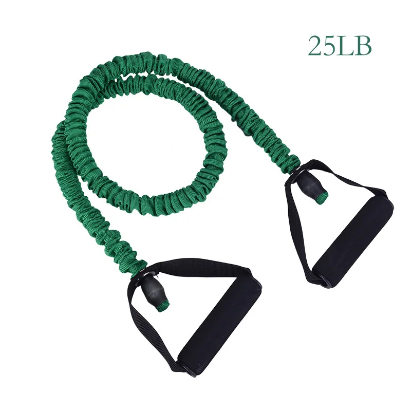 Resistance Bands 1pc Elasticity Tubes Fitness Yoga Equipment Exercise Elastic Handle 5 Colors Material Latex Pull Rope 10LB-30LB |