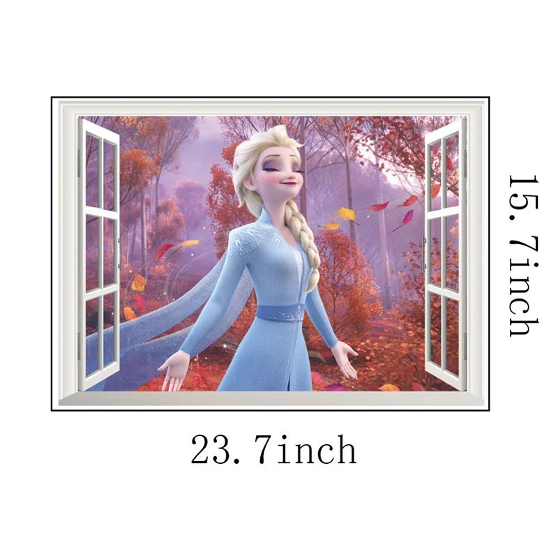 Наклейки на стену Холодное сердце для детской комнаты мультяшное украшение