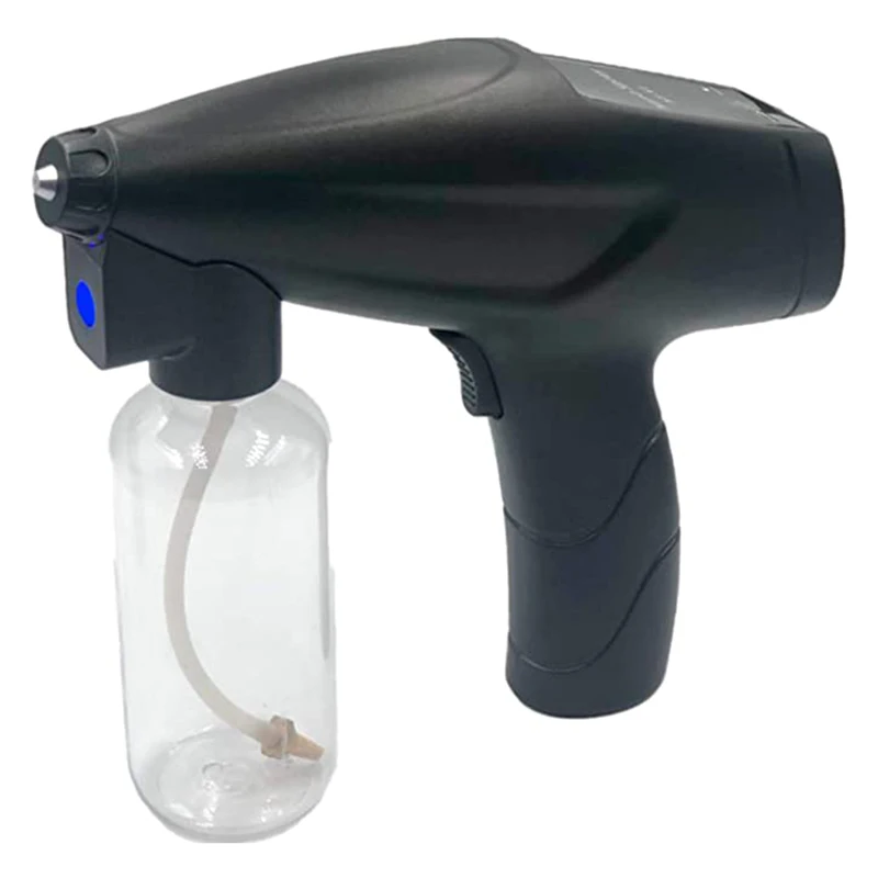 

Black 200ML Mist Disinfection Machine Electric Sprayer Portable Steam Atomizer Spray Blue Light Nanos Steam Sprayer Dropshipping