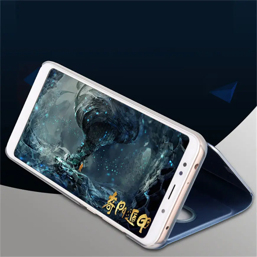 Умный зеркальный флип-чехол для Xiaomi Redmi 4X 5 Plus Note 3 Pro 5X 5A A1 A2 6 6A S2 8 SE Mix 2 Max защитный
