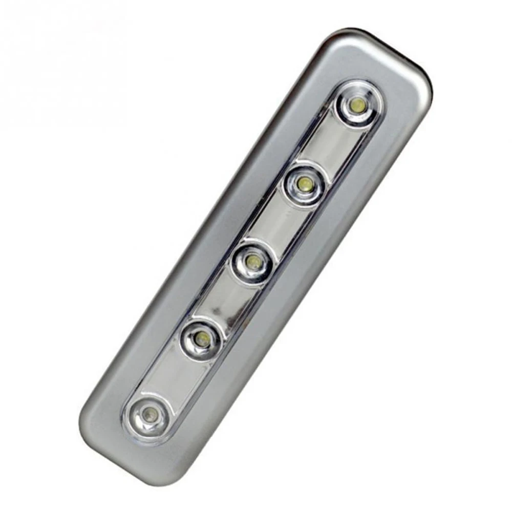 5 светодиодных беспроводных сенсорных светильников с наклейкой на батарейках