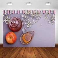 jewish new year rosh hashanah backdrop photography vinyl pomegranate shofar honey flower photographic background banner poster