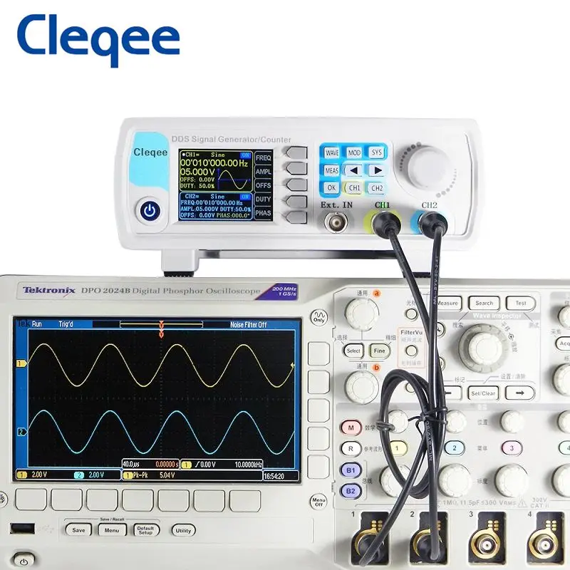 Cleqee JDS6600 60M 60 МГц двухканальный генератор сигналов произвольной формы DDS функция
