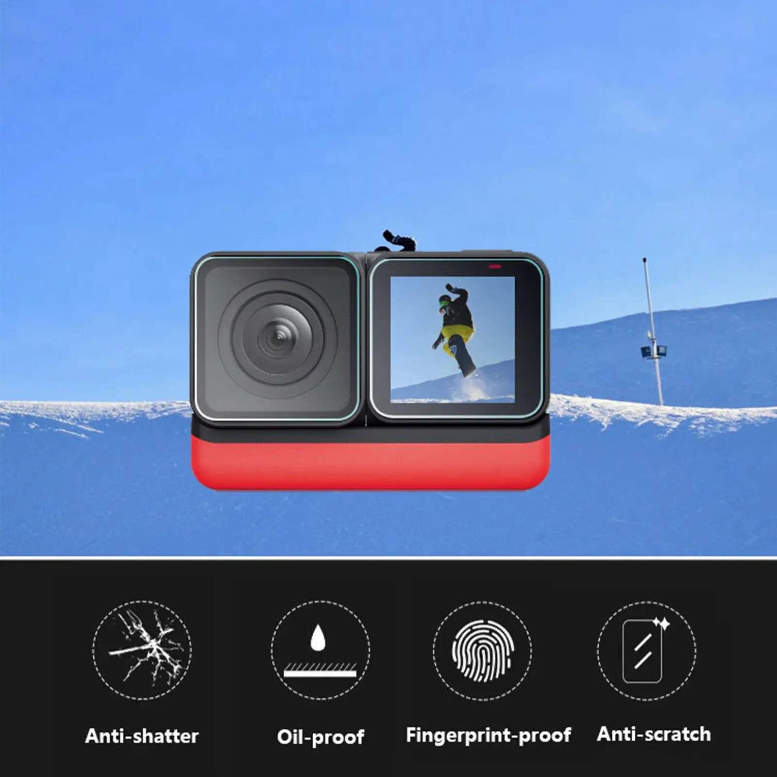 Новинка набор из закаленной пленки для экшн-камеры Insta360 ONE R HD защитная пленка