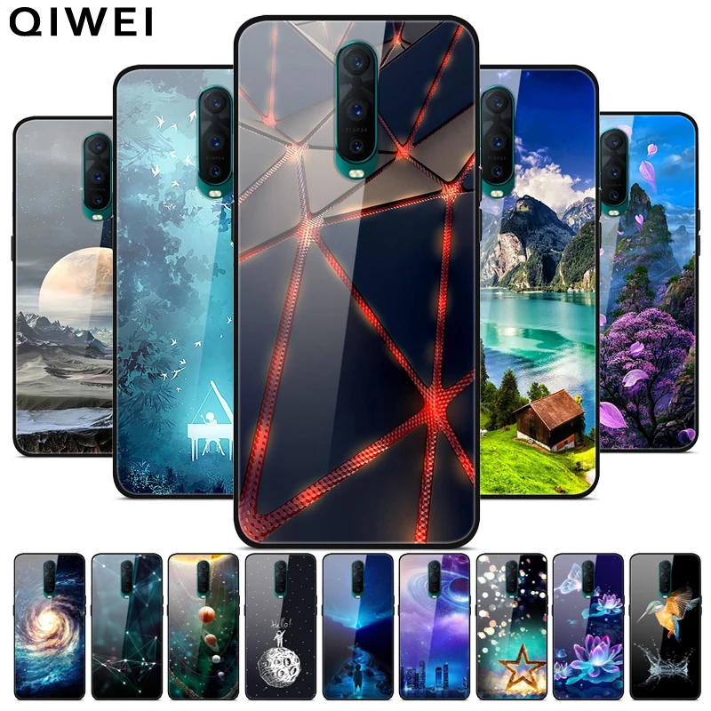 Чехол для OPPO RX17 Pro жесткий стеклянный чехол s R17 RX17Pro R17Pro R 17 RX силиконовый