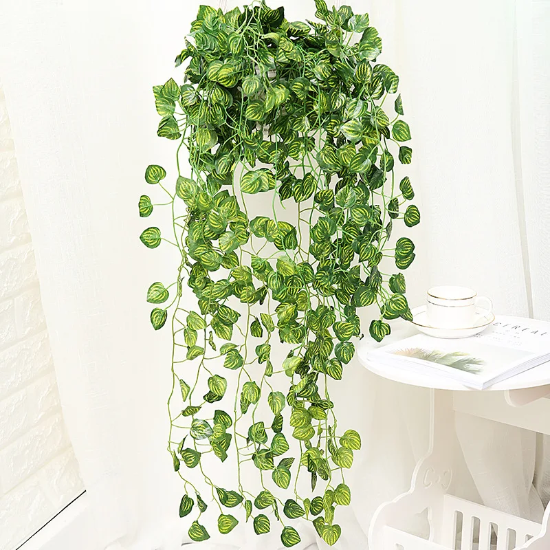 

Artificial Plants Ivy Green Fake Leaves Garland Plant Vine Home Decor Plastic Rattan String Wall Decor For Garden Party Decor