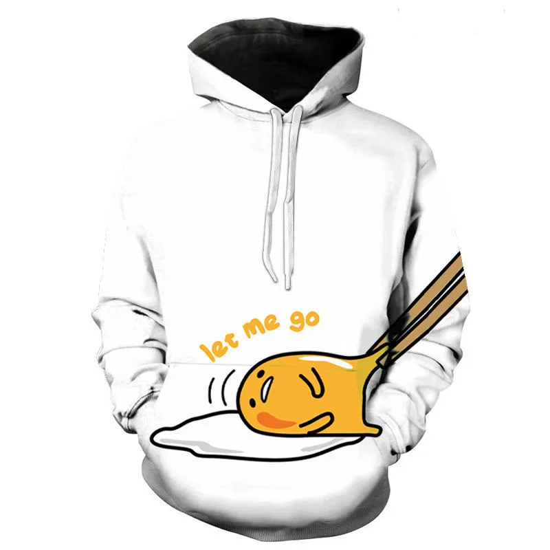 

Autumn New Men's Women's Children's Hoodie 3d Printing Cute Cartoon Egg Sweatshirt Fashion Casual Long-Sleeved Top Coat