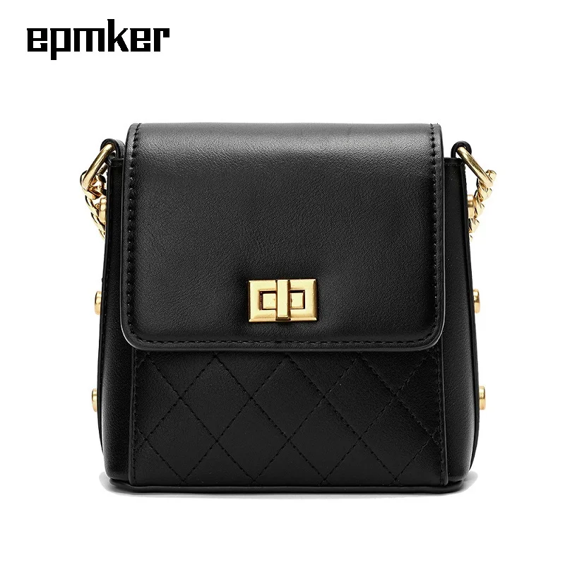 

EPMKER Luxury Designer Handbag Mini Crossbody Bag Threads Shoulder Bag Diamond Lattice Handbag Chains Purses and Handbags