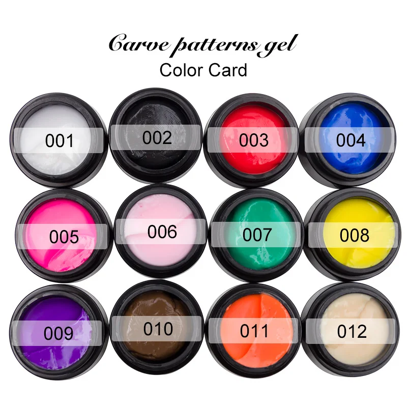 BUKAKI 3D 12 Colors 1pcs Modelling Gel Bio Paint DIY UV Manicure Drawing Painting Glue Nail Art | Красота и здоровье
