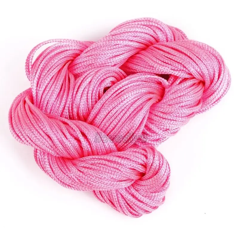 27 м 1 мм китайский узел макраме браслет веревка цвета нейлоновый шнур нить для