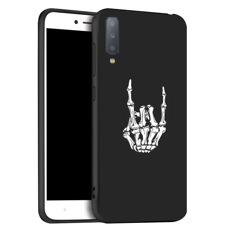 x071 Чехол для samsung A6, A8 Plus, A7, A9, чехол, мягкий, 3D, мультяшный, силиконовый, черный, окрашенный, чехол для телефона, для samsung Galaxy A5, бампер - Цвет: x071