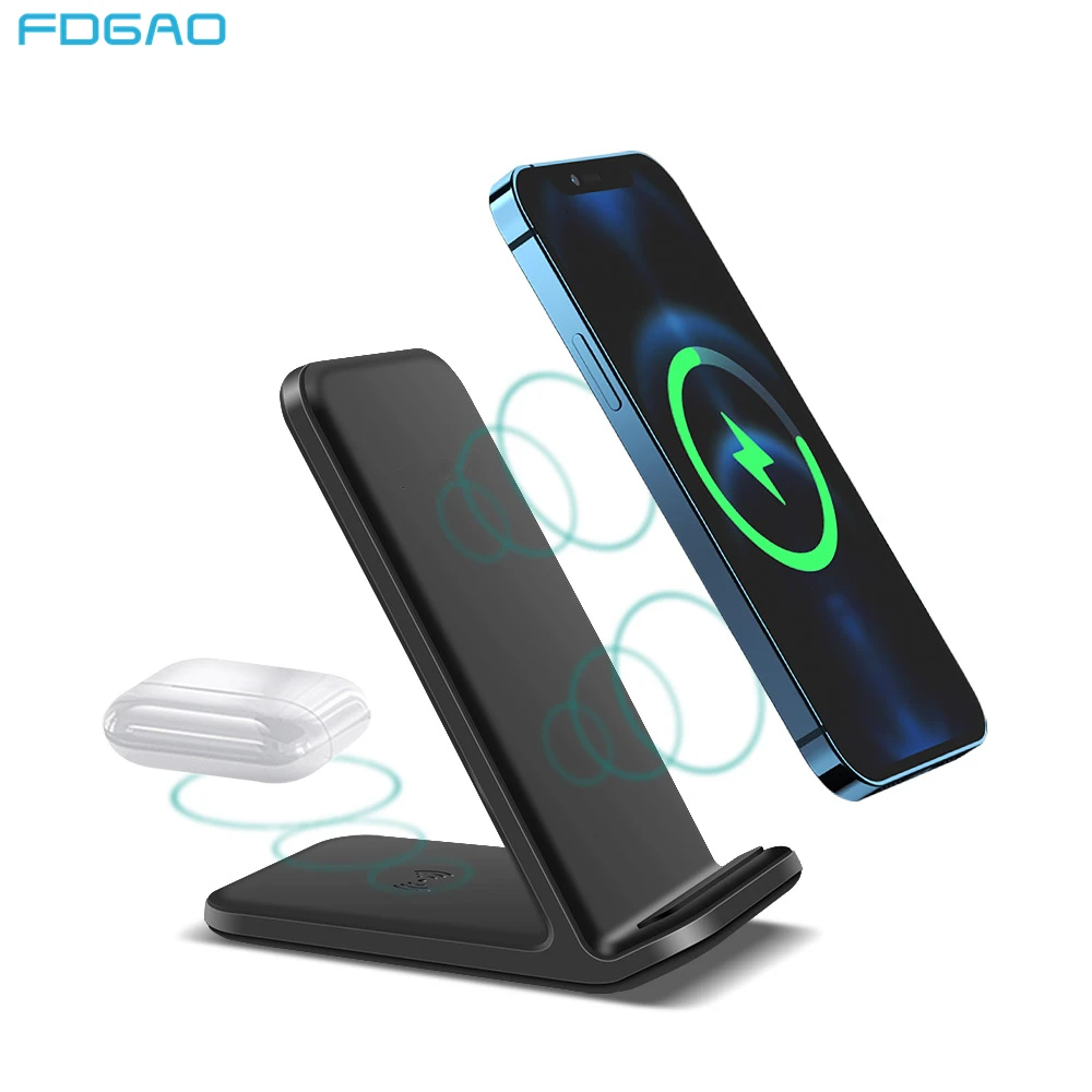 

20W 2 in 1 Wireless Charger Dock Station For iPhone 14 13 12 11 X XS XR 8 Airpods 3 Pro Fast Charging Stand for Samsung S22 S21