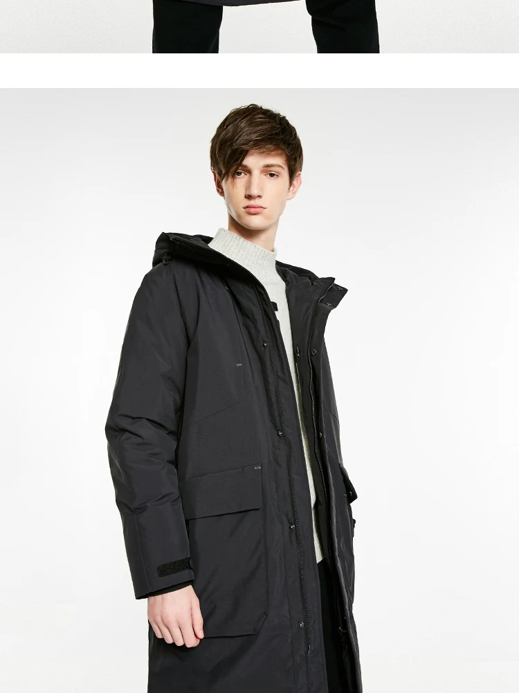 JackJones мужской длинный пуховик с капюшоном, парка, пальто, мужская одежда 218412522