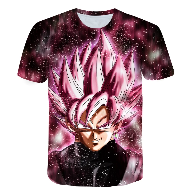 

2021 latest 3D printing Japan's hottest anime Goku boy's T-shirt fashion casual short-sleeved children's sports singlet kids top