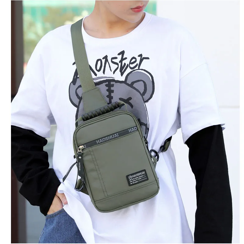 

New Men's Oxford Chest Bag Korean Version Simple Diagonal Small Bag Multifunctional Waterproof Outdoor Bag Leisure Travel Bag