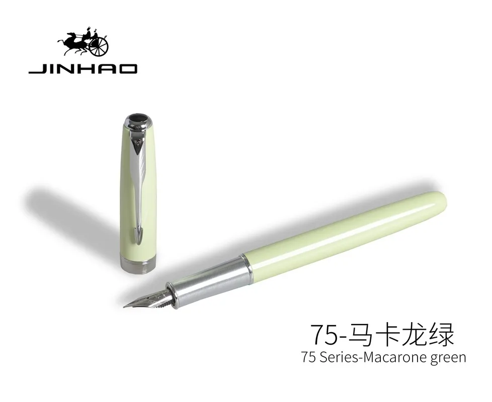 Ручка перьевая Макарон A6488 медный бочонок зажим с серебряными стрелками тонким