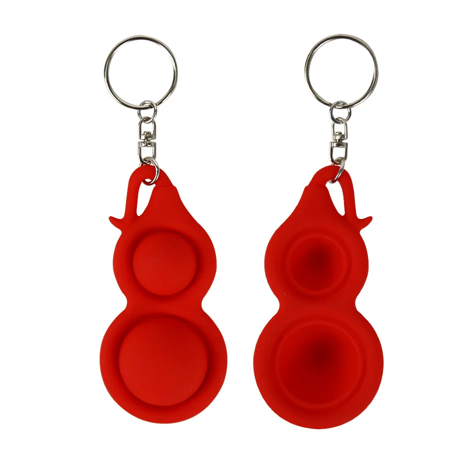 

1PCS Simple Dimple Toy Keychain Pendant Rodent Pioneer Silicone Decompression Toy Stress Relief It Funny Toy For Educational