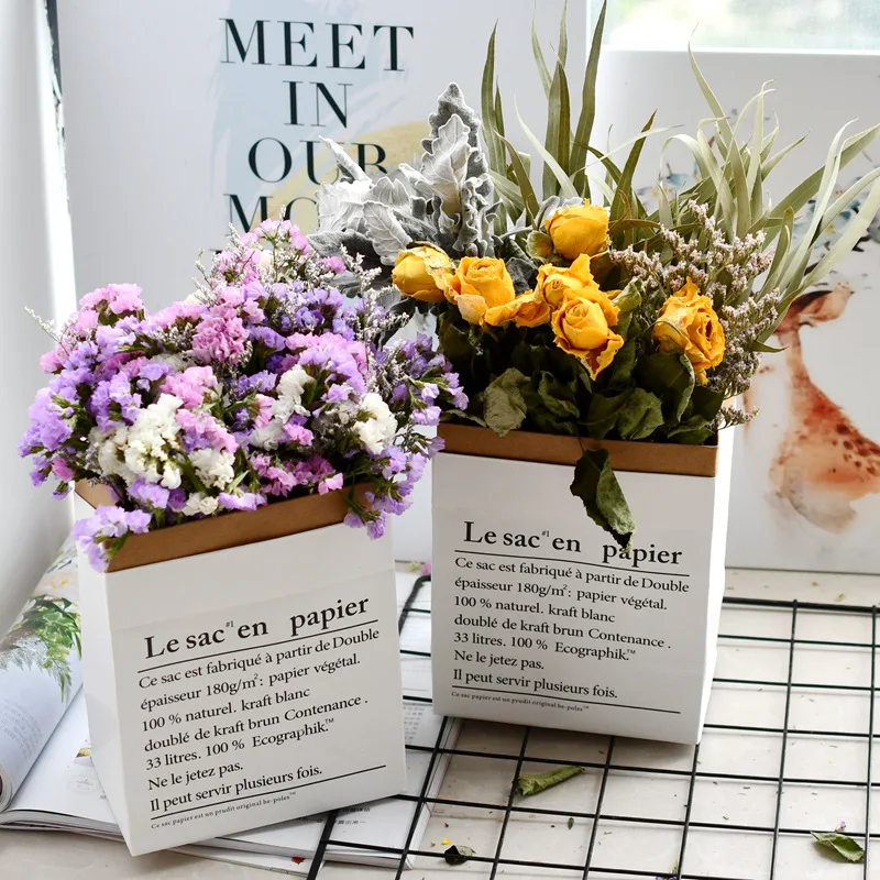 Утолщенный пакет из крафт бумаги декоративная сумка для хранения домашнего