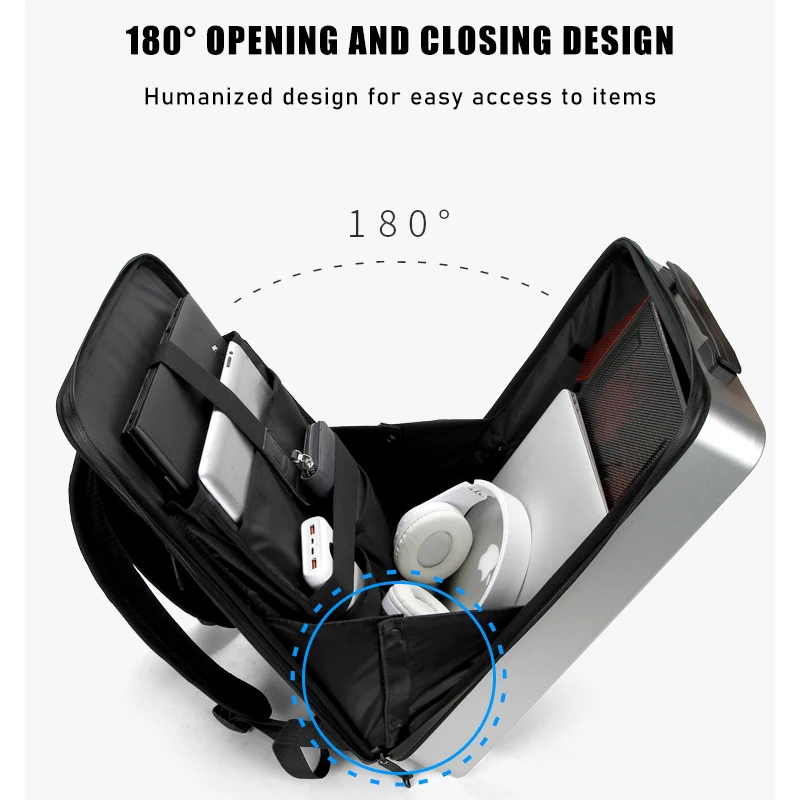 rejs langt anti theft backpack with charging 17 3 inch laptop backpack men fashion hard shell school bag business travel mochila free global shipping