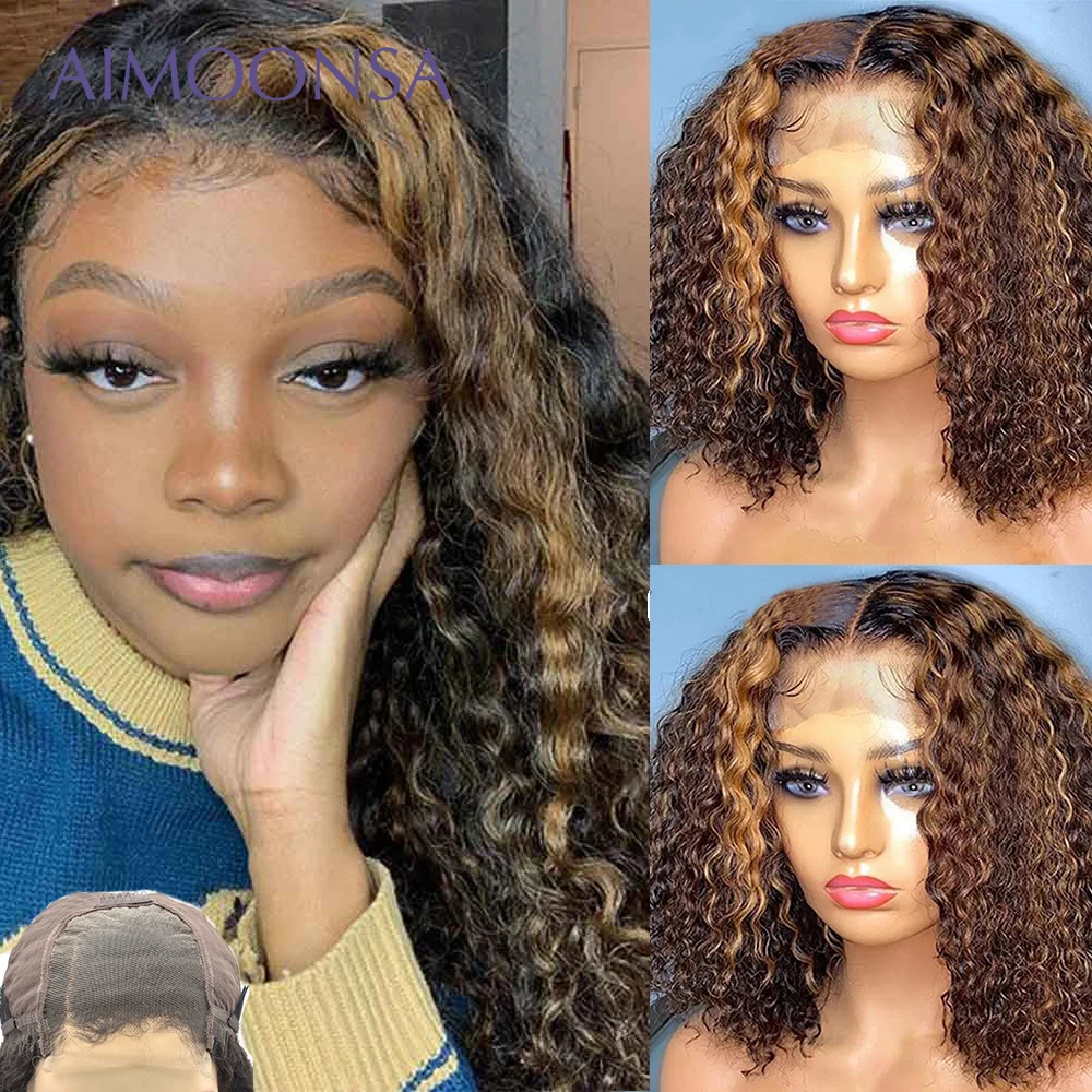 Парики из человеческих волос с фронтальным кружевом 4x4 парик закрытием шнурка 150