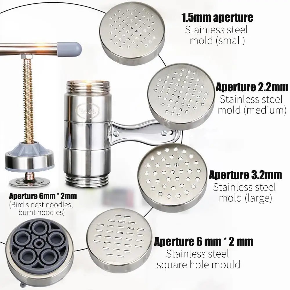 Stainless Steel Noodle Cutter Manual Spaghetti Maker Durable Sturdy Garlic Cutting Chopper Noodles Parsley | Дом и сад