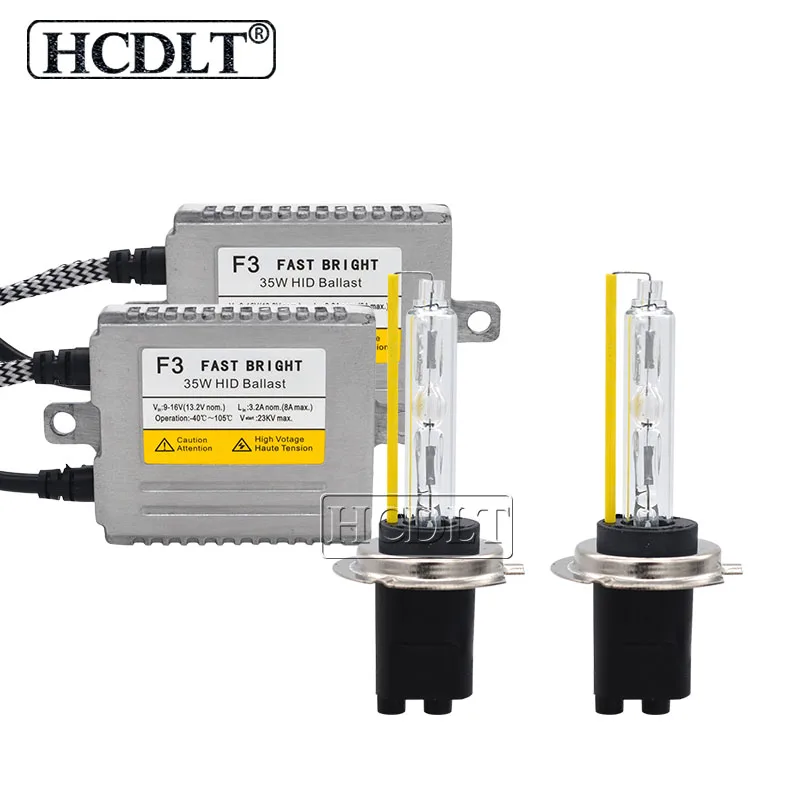 Комплект ксеноновых фар HCDLT 35 Вт тонкий ксеноновый комплект H7 H1 H3 H8 H11 HB3 HB4 9012 D2H 12 в